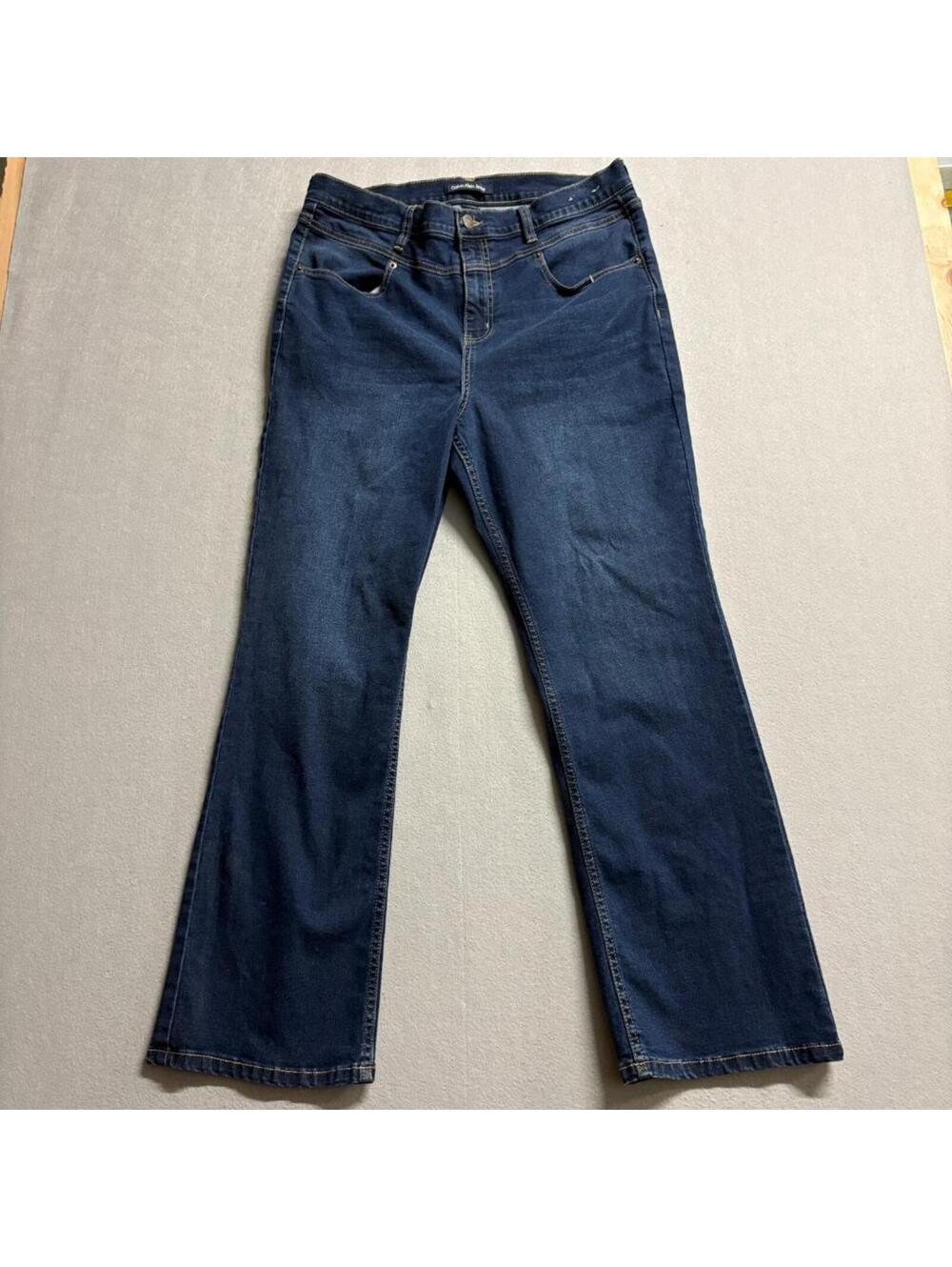 Calvin Klein Jeans Womens 16/33 Blue Denim Repreve Stretch Bootcut Jeans